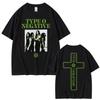 Футболки Rock Band Type O Negative с двусторонней печатью, унисекс, женские, винтажные, готические, оверсайз, 100% хлопок