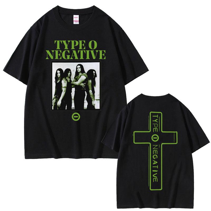 Футболки Rock Band Type O Negative с двусторонней печатью, унисекс, женские, винтажные, готические, оверсайз, 100% хлопок