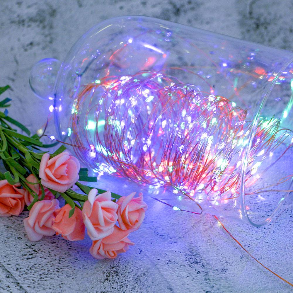 Светодиодные солнечные фонари гирлянда сказочные огни открытый водонепроницаемый светильник рождественская гирлянда для праздничной вечеринки свадебный декор огни 7 м / 12 м / 22 м