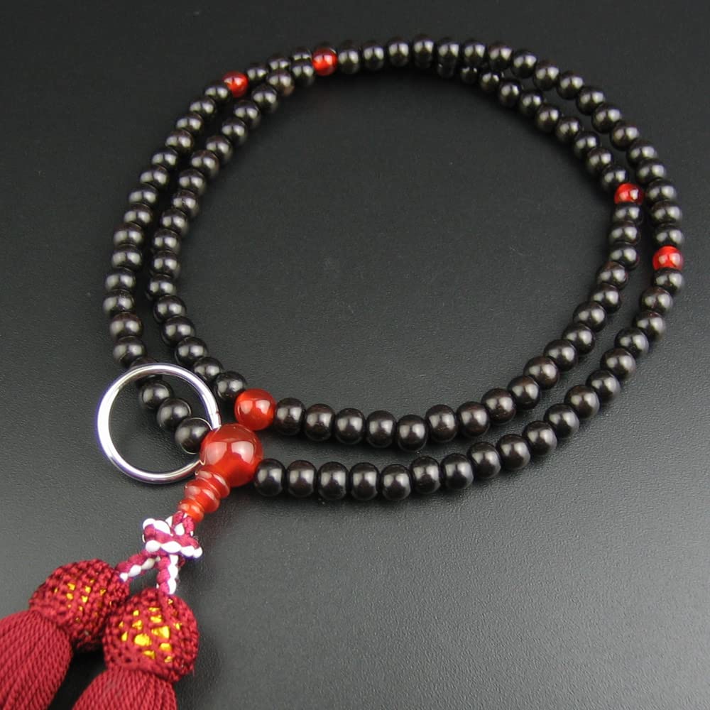 Myorenka Soto Zen Buddha Prayer Beads For Women Formal Prayer Beads Ebony Agate Tailored 8 Dimension Beast Bag Included Prayer Beads Zen Buddha
