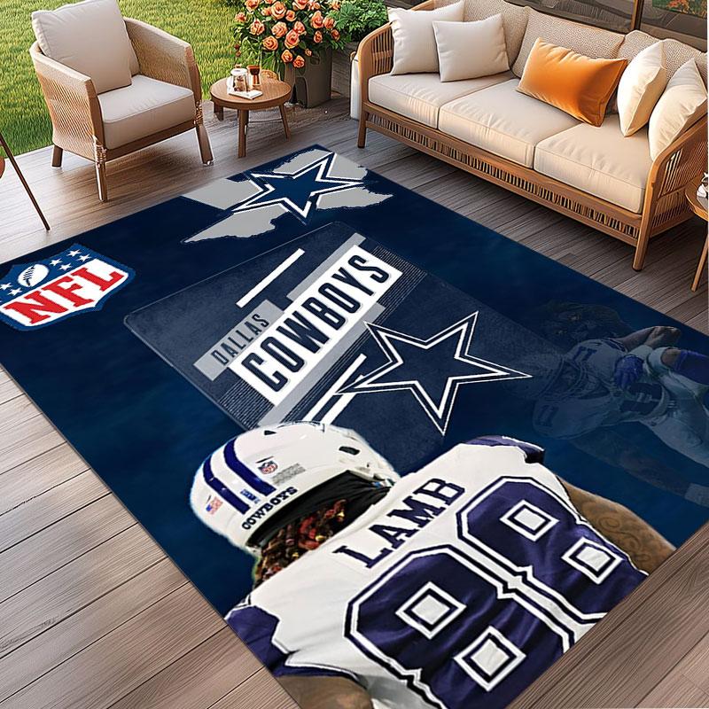 Коврик с принтом Dallas Cowboys, Моющийся напольный ковер, Для прихожей, общежития, прачечной, офиса, кабинета, Декор для дома, Подарок на день рождения, Рождество