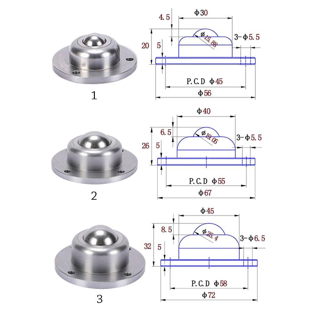 Strong Load-Bearing Carbon Steel Eye Round Wheel Steel Swivel Ball Mini Swivel Wheels Caster Wheel