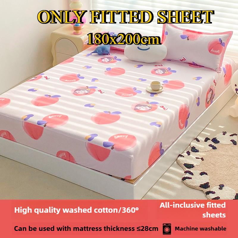 Простыня на резинке Не линяющая Не скатывающаяся Цельная простыня Нескользящая Разные размеры Постельное белье Покрывало-протектор