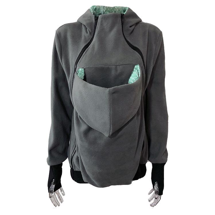 2025 Горячая Распродажа Женская Осень/Зима 3-в-1 Многофункциональная Толстовка-Пальто Кенгуру для Мамы