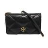 [Pre-Owned] Kira Gold Hardware Chain Shoulder Bag With Magnetic Closure Leather Shoulder Wallet - Excellent #XJIRN5