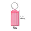 12/36Pcs Writable Keychain Tags Reusable Name Identification Tags Plastic Key Tags with Blank Paper Keys Travel Accessories