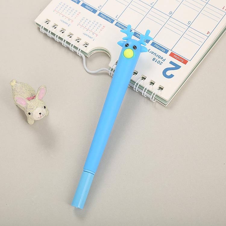 Cute Reindeer Cartoon Pen - Water-Based Stationery for Christmas, Gifts, and Prizes