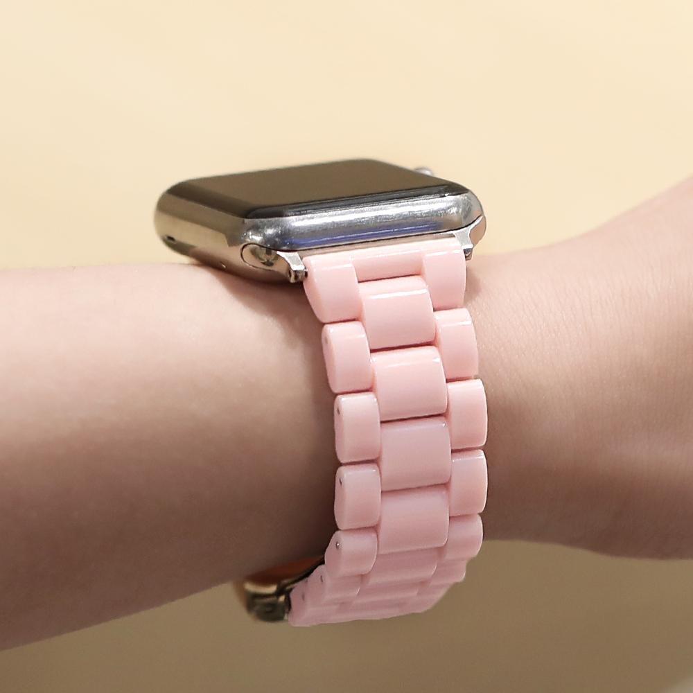 Смоляной ремешок для Apple Watch Ремешок 45 мм 44 мм 42 мм 40 мм 41 мм 45 мм Металлическая пряжка correa браслет iwatch серия 8 7 6 5 4 Ultra 49 мм