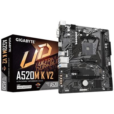 Материнская плата GIGABYTE A520M K V2 MicroATX AMD A520 MB6136 [С чипсетом]