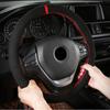Fur Steering Wheel Cover For Car Universal 38cm Braided Car Steering Wheel Protection Cover Leather Anti Slip Interior