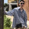 Мужская рубашка Maillard Wear в американском стиле в клетку, тонкое пальто для мальчиков, модная рубашка в корейском стиле