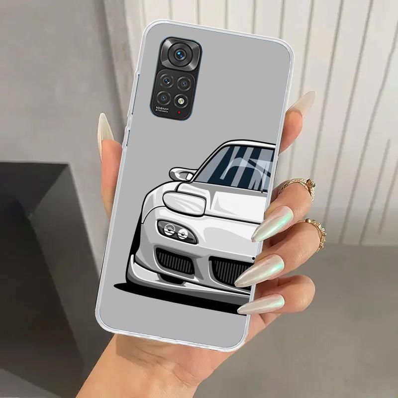 JDM Спортивные Автомобили Мужской Мужчины Чехол для Телефона для Xiaomi Redmi Note 15 14 14S 13 12S 12 Pro 11S 11 Plus 11T 11E 10S Мягкий Funda Печатный Корпус