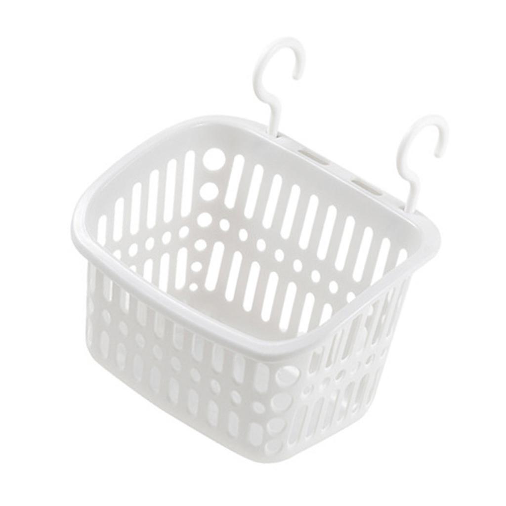 Hanging Plastic Storage Basket Bathroom Kitchen Shower Dorm Room Wall Mounted Storage Organizer
