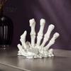 Ретро Череп Пальма Украшение 3D Печатная Хэллоуин Скелет Рука Фигурка, Готический Человеческий Палец Секретная Комната Декор Костяная Статуэтка для Настольного Стола, Рабочего Стола,