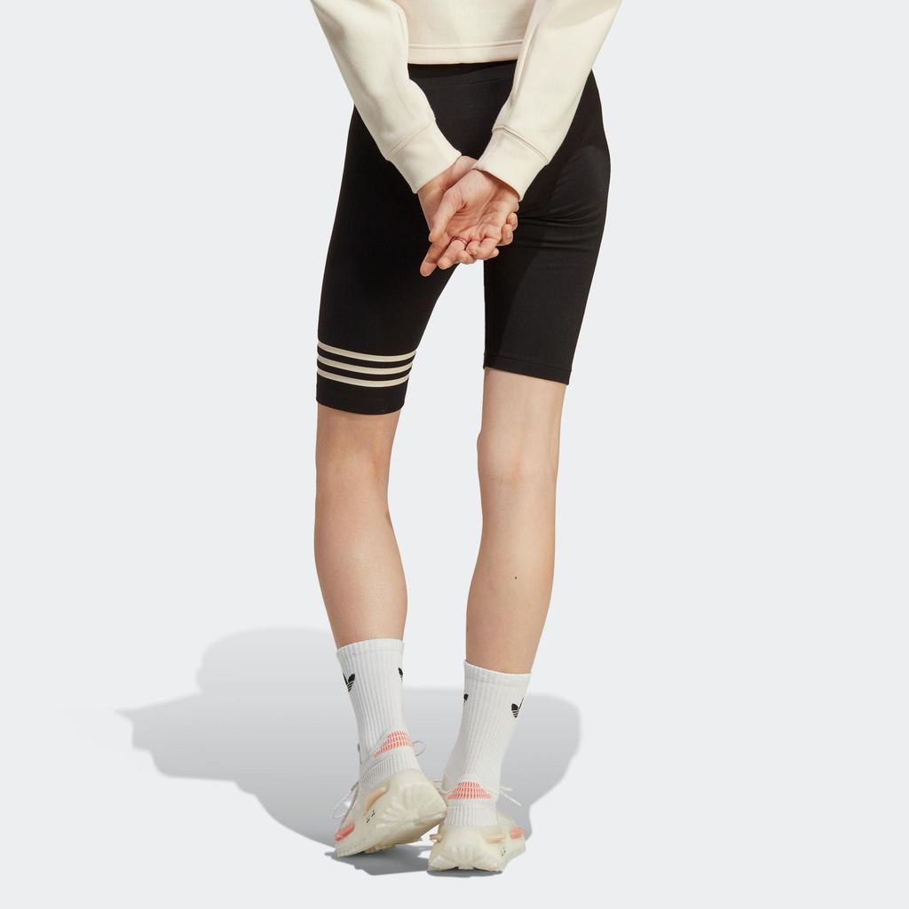 adidas Оригинальные шорты Hot Girl Series с логотипом и тремя полосками, обтягивающие однотонные спортивные шорты для женщин, черные IB7325