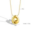 Chubby 26-Letter Balloon Pendant Necklace, Gold-Plated Stainless Steel