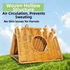 Imitate Rattan Parrots Woven Bird Nests Breathable Hamster Hideout Cave  Summer Use