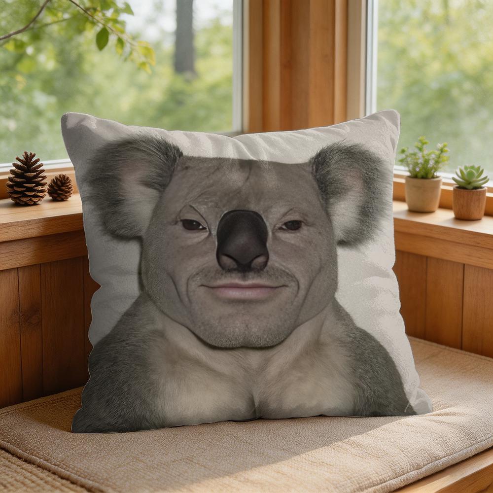 Abstract Ugly Animal Funny Cute Cushion Cover Square Short Plush Pillow Case Living Room Sofa Home Decor Funda X