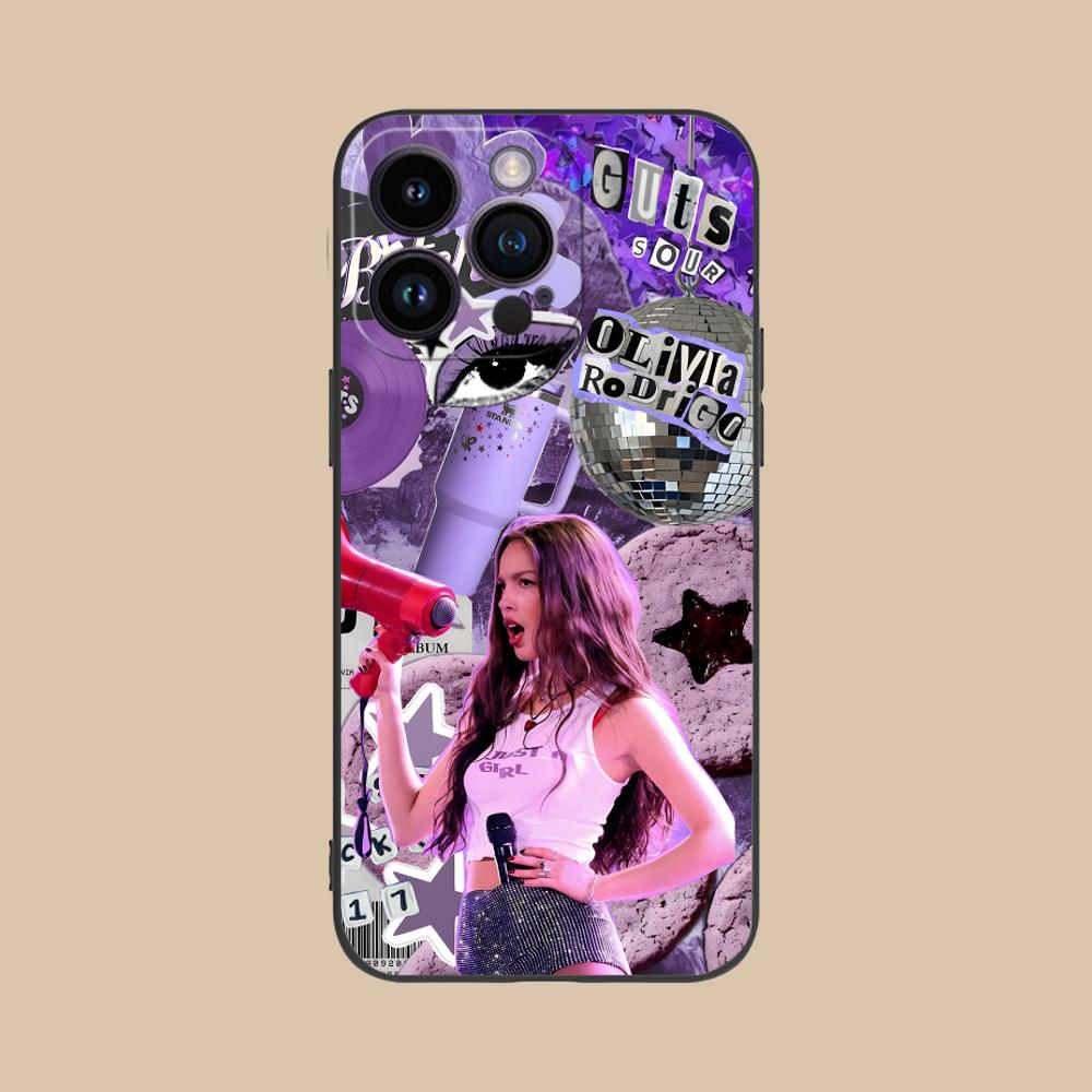 Мобильный чехол для телефона Olivia для iPhone 16 15 14 13 12 11 X XR XS 8 7 Pro Max Plus Mini Черный чехол для мобильного телефона Смартфон