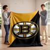 Boston Hockey Team Logo Blanket Print Blanket Soft and Cozy Perfect for the Living Room Bed Sofa or a Nap,gift
