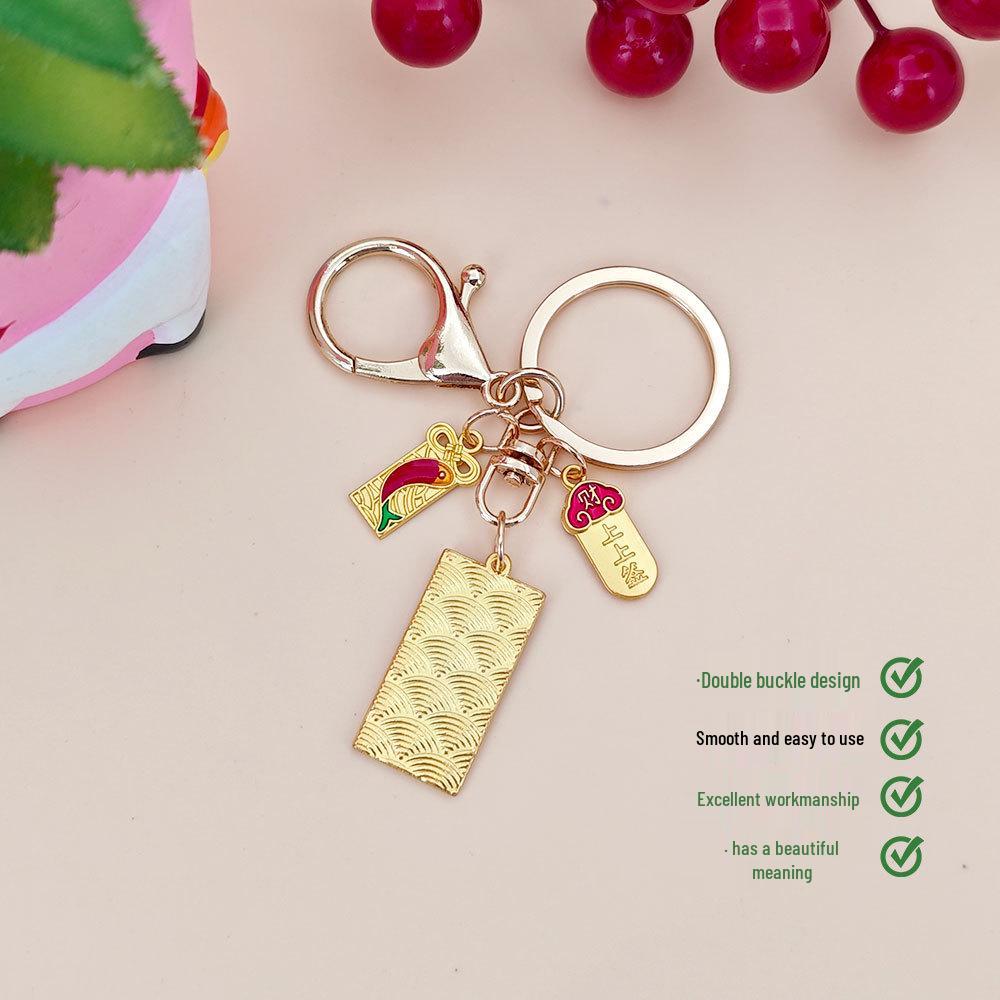 Праздничный металлический брелок: Подвеска в национальном стиле для мужчин и женщин - Идеальный подарок на Новый год, для посещения живописного места или храмового мероприятия
