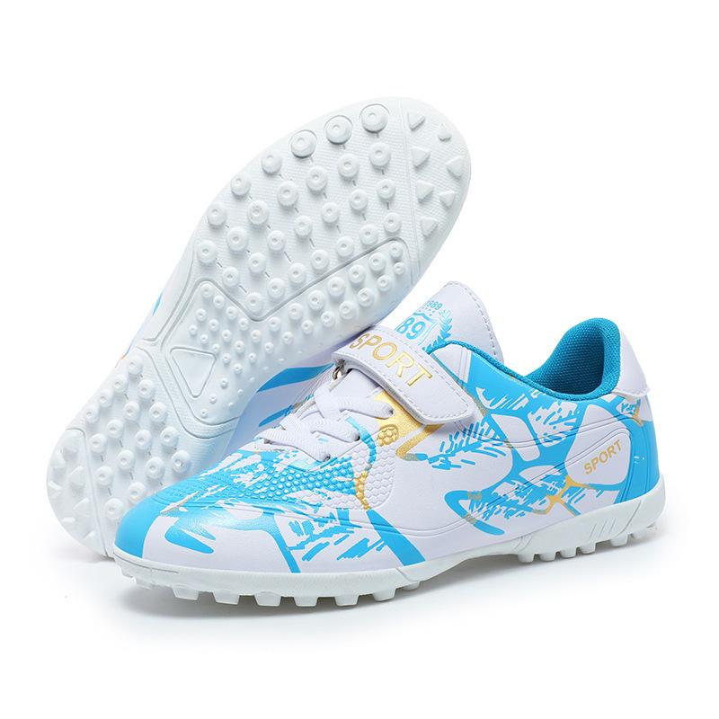 Student Training Shoes Velcro Girls and Boys New Children's Football Shoe Studs Artificial Grass Broken Price