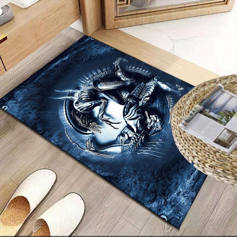 Alien Artwork Carpet, Kitchen Rugs, Yoga Mat, Non-Slip Mats, Rug for Bathroom, Living Room bedroom, Camping Rugs Christmas Gift
