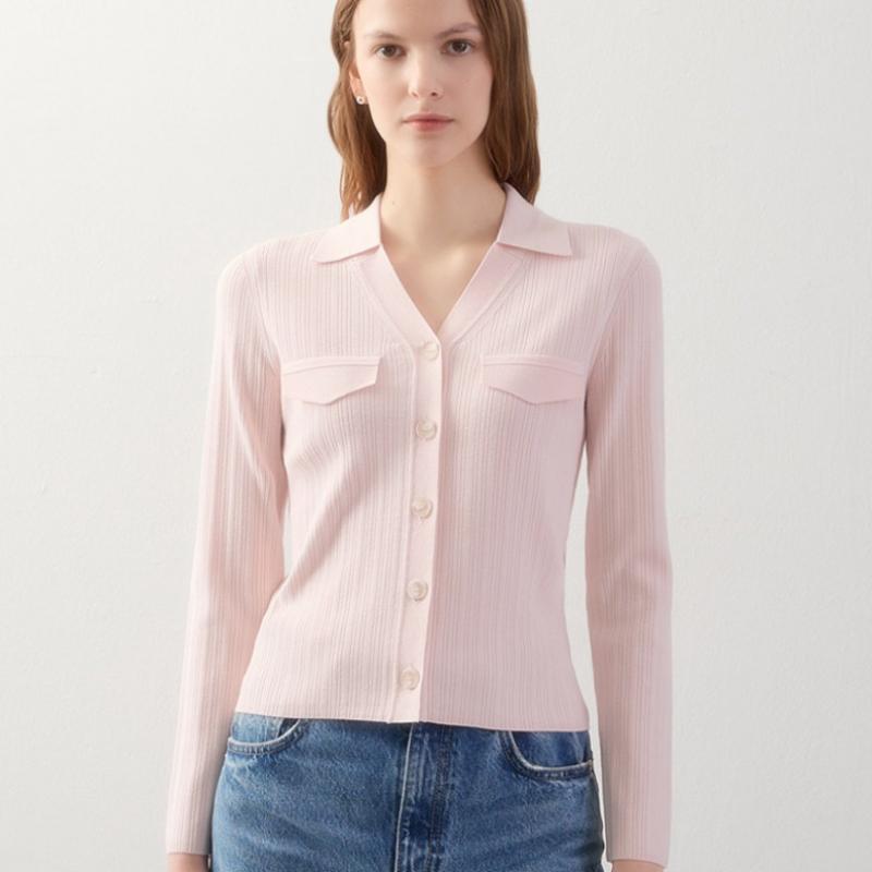 [She S miSS] Кардиган с V-образным вырезом в рубчик SSkcdo12010 Lp