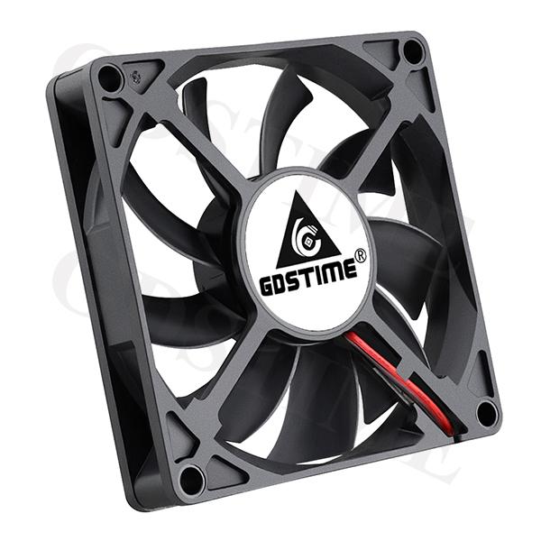 Gdstime 1 шт. DC 12V 24V 80мм x 15мм Двойной подшипник DC вентилятор охлаждения для корпуса ПК 80x80x15мм 8см 8015 Бесшумный радиатор Охладитель 2 контакта