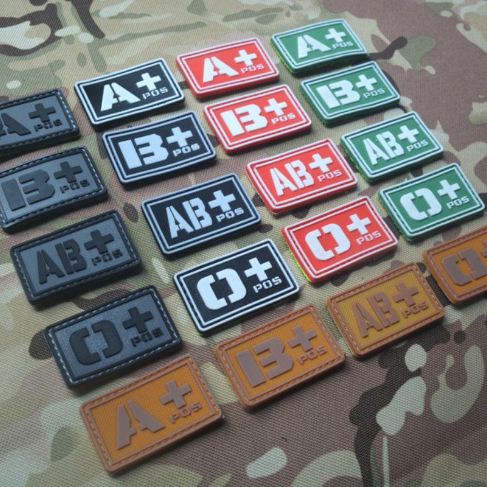 Светящийся значок группы крови, вышитая нашивка, аварийная повязка на руку, магическое кольцо-наклейка с группой крови