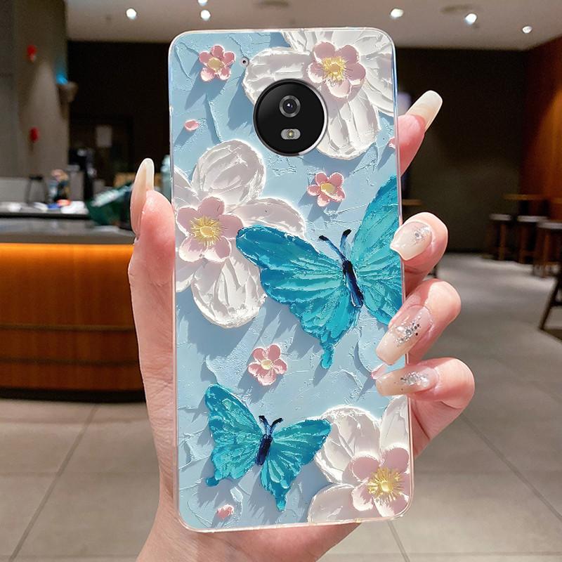 For Motorola Moto G5 Plus Case Clear Luxury Fashion Butterfly Flower Soft TPU Silicone Phone Cover for Motorola G5 Plus G5+ Case