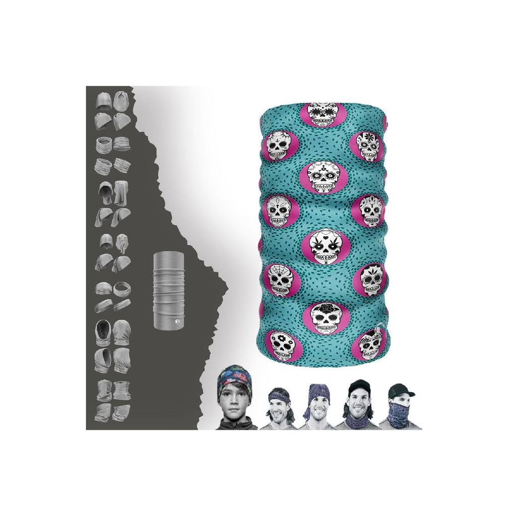 Унисекс Серый Череп Каратель Бесшовный Воротник-труба Бандана