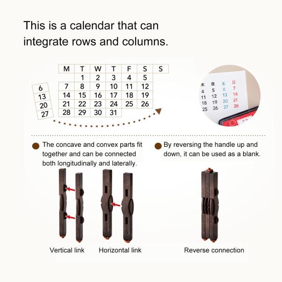 Таймблоки Подключенный Календарный Штамп Многоразовый Консолидированный Цифровой Штамп Сделай Сам Таймблоки Настраиваемый Собери Месяцы Недели Списки