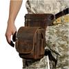 Genuine Leather Men Casual Messenger Shoulder Sling Bag Fashion Multifunction Drop Leg Bag Waist Pack