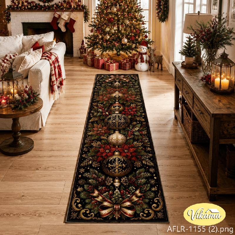 New Christmas Long Carpet Non Slip Washable Corridor Carpet Kitchen Passageway Mat Soft Hallway Runner Rug Home Decor