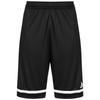 Solid Color Cuff Logo Print Striped Side Drawstring Shorts Men Bottoms Black AX7955