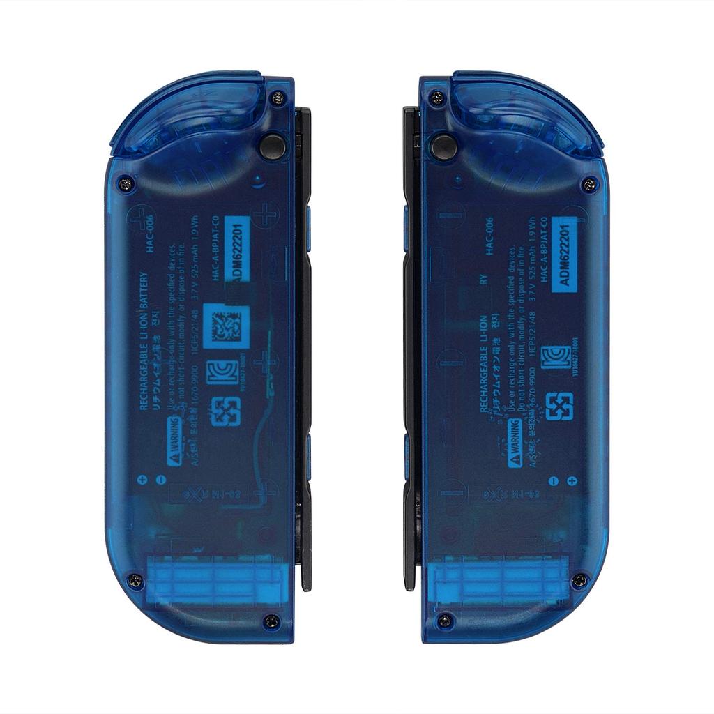 eXtremeRate Switch Replacement Shell Compatible with Clear Handheld Controller Housing Case Compatible with Switch and Switch with Full Set of Buttons
