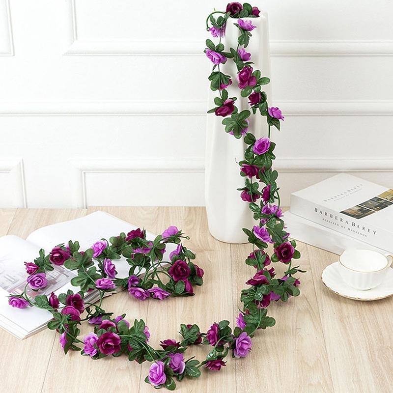 250 см искусственные розы цветы для свадьбы украшения дома комнаты весна осень сад арка рождество ротанг сделай сам искусственные растения лоза