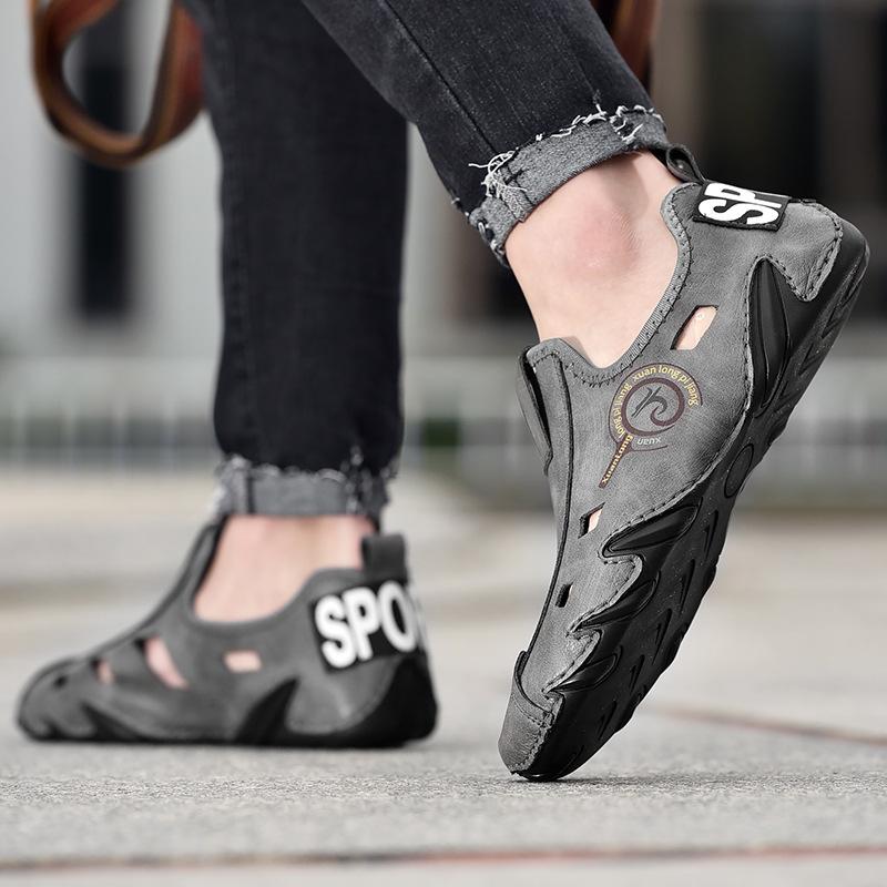 Модная мужская летняя обувь, кроссовки, большой размер 38-48, мягкая подошва, удобная перфорированная обувь из коровьей кожи, обувь для вождения, роскошная дизайнерская обувь