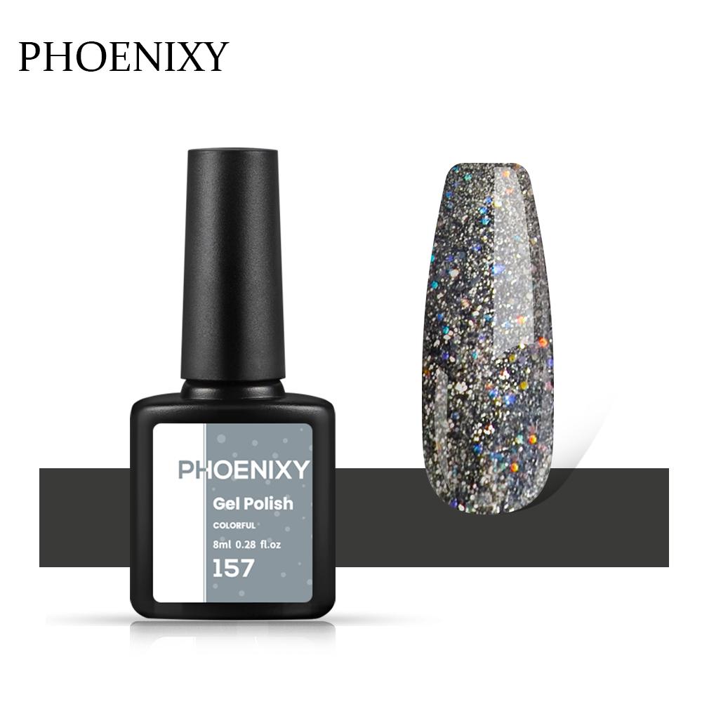 PHOENIXY, 60 цветов, гель-лак для ногтей, долговечный гель-лак, верхнее базовое покрытие, полуперманентный гель-лак, дизайн ногтей «сделай сам»