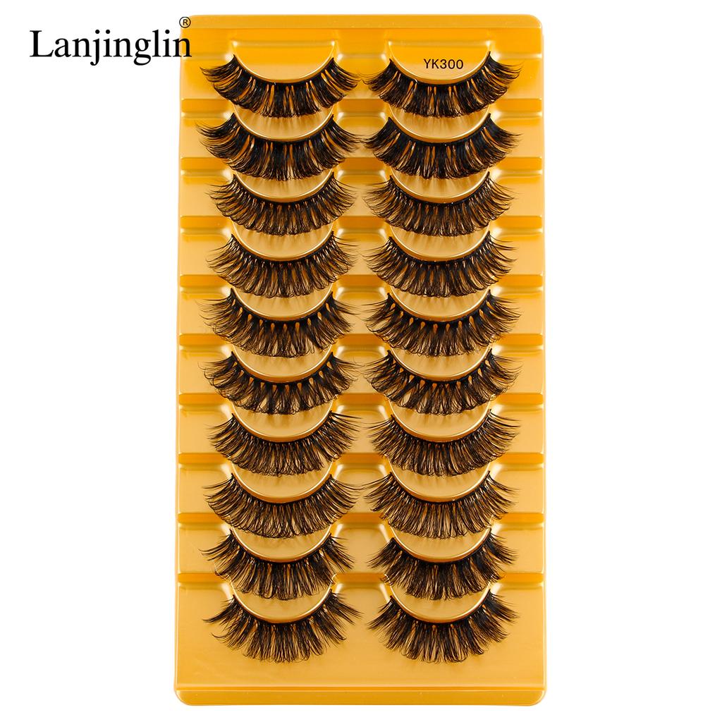 Накладные ресницы Half Eye Lashes 3/10 пар 3D Mink Lashes Natural/Dramatic Handmade Многоразовые накладные ресницы Инструменты для макияжа Faux Cils