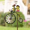 Frogs On A Vintage Bicycle Windmill Funny Frog Bike Style Suitable For Decorating Garden