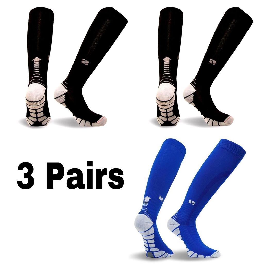 Новые компрессионные гольфы до колена 20-30 мм рт. ст. Подходят для медицинского отека, диабета, варикозного расширения вен, бега, марафона, компрессионные спортивные носки