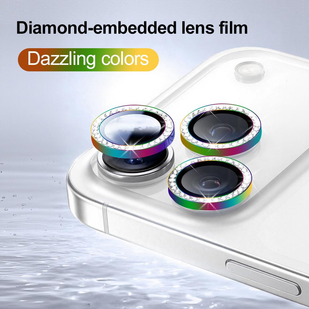 Glitter Diamond Rhinestone Camera Lens Protector For iPhone 18 17 15 14 13 11 12 16 Pro Max Mini Air Ultra Lens Sreen Protectors