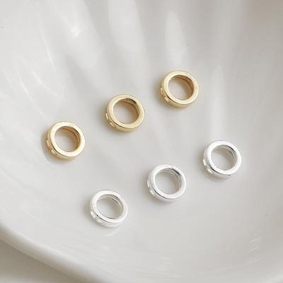 Позолоченная (14K) заглушка с двумя отверстиями для браслетов и ожерелий - Аксессуар для бижутерии