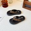 Girls' Fashionable Leopard Print Flip-Flops Summer New Soft Sole Outdoor Boys' Non-Slip Beach Sandals