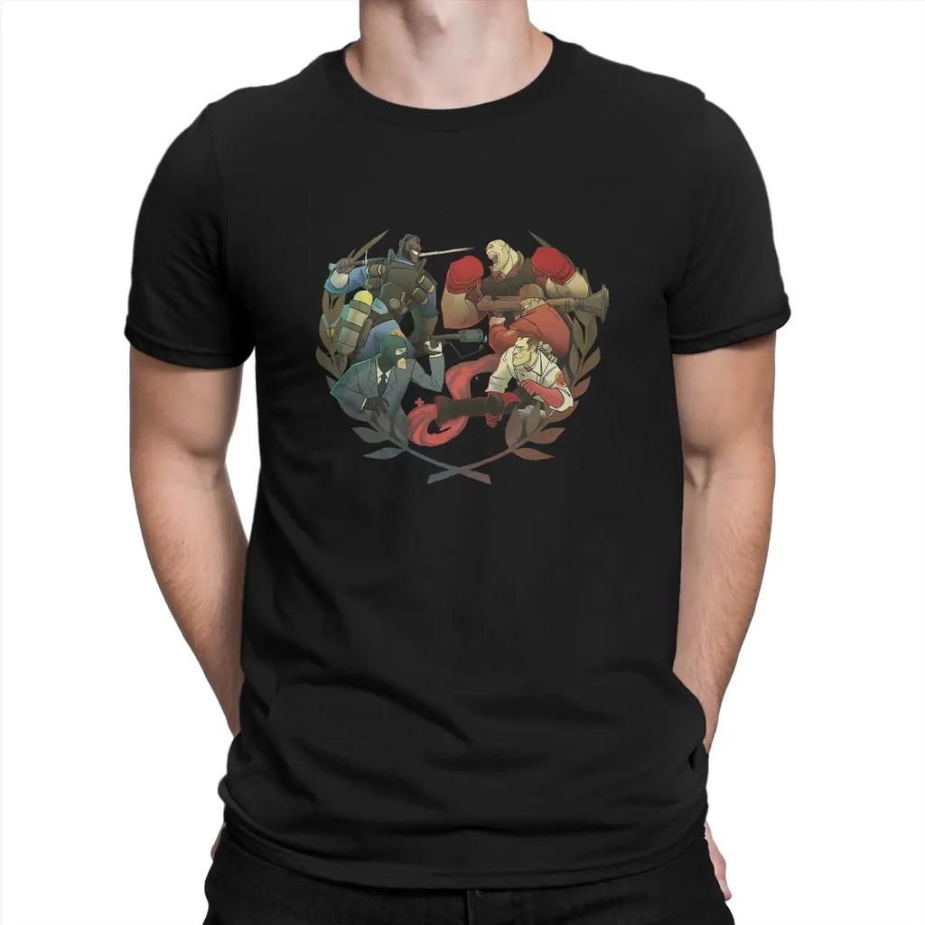Футболка Battle Man Team Fortress Игровая с круглым вырезом Топы 100% Хлопок Футболка Смешной Топ Высокое Качество Подарки на День Рождения