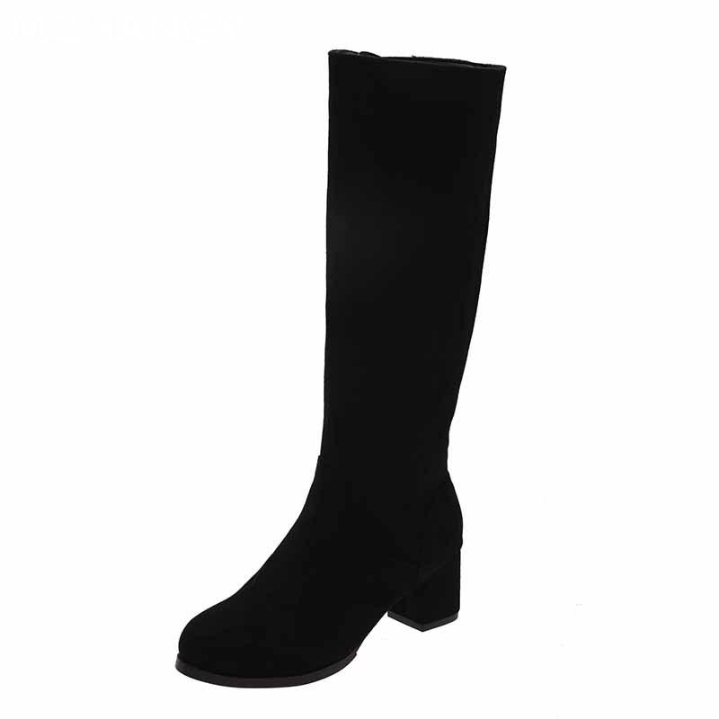 Туфли на высоком каблуке из замши для женщин, высокие сапоги, массивные, элегантные, дизайнерские туфли, зимняя новая тенденция 2025 года, туфли-лодочки, платье, для ходьбы, женские туфли-лодочки