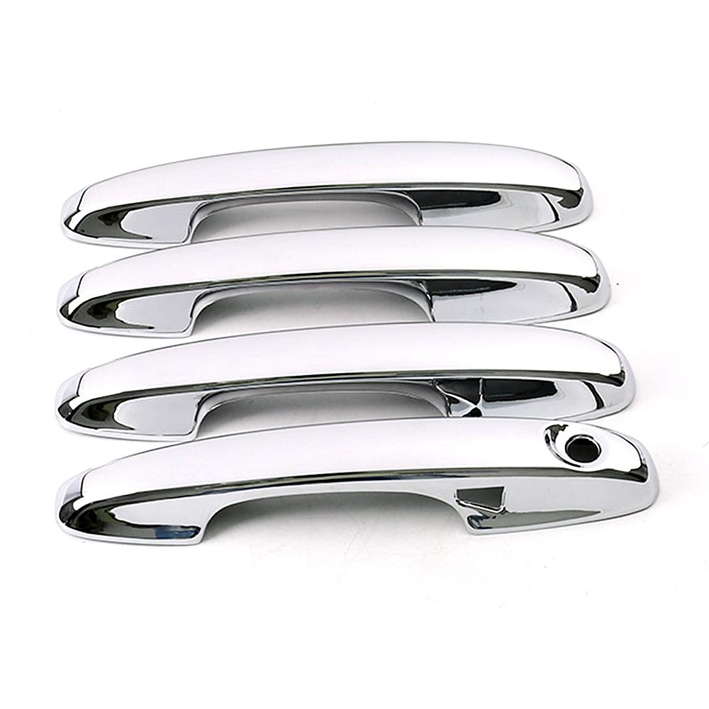 Carbon Fiber Printed For Ford Focus Exterior Side Door Handle Cover Moulding Chrome Trim Frame Bezel With 2 Smart