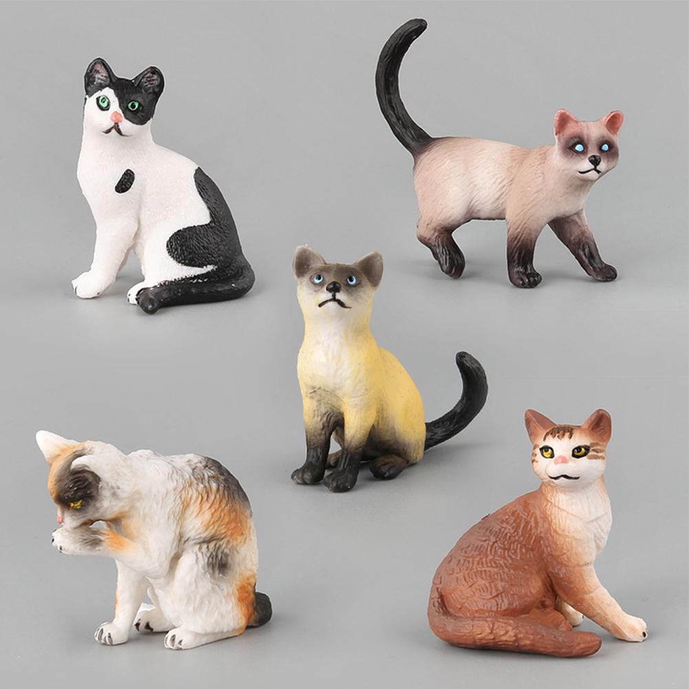 Cute Cats Action Figure Simulation Kitten Model Ornaments Lifelike Animals Figure Doll For Children Gifts